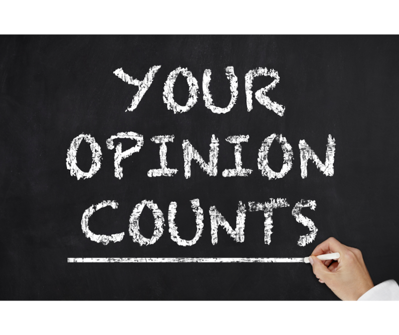 Your opinion counts