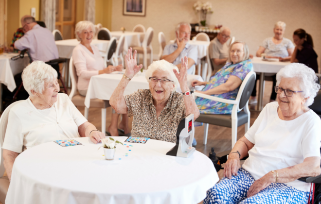 Senior trivia bingo